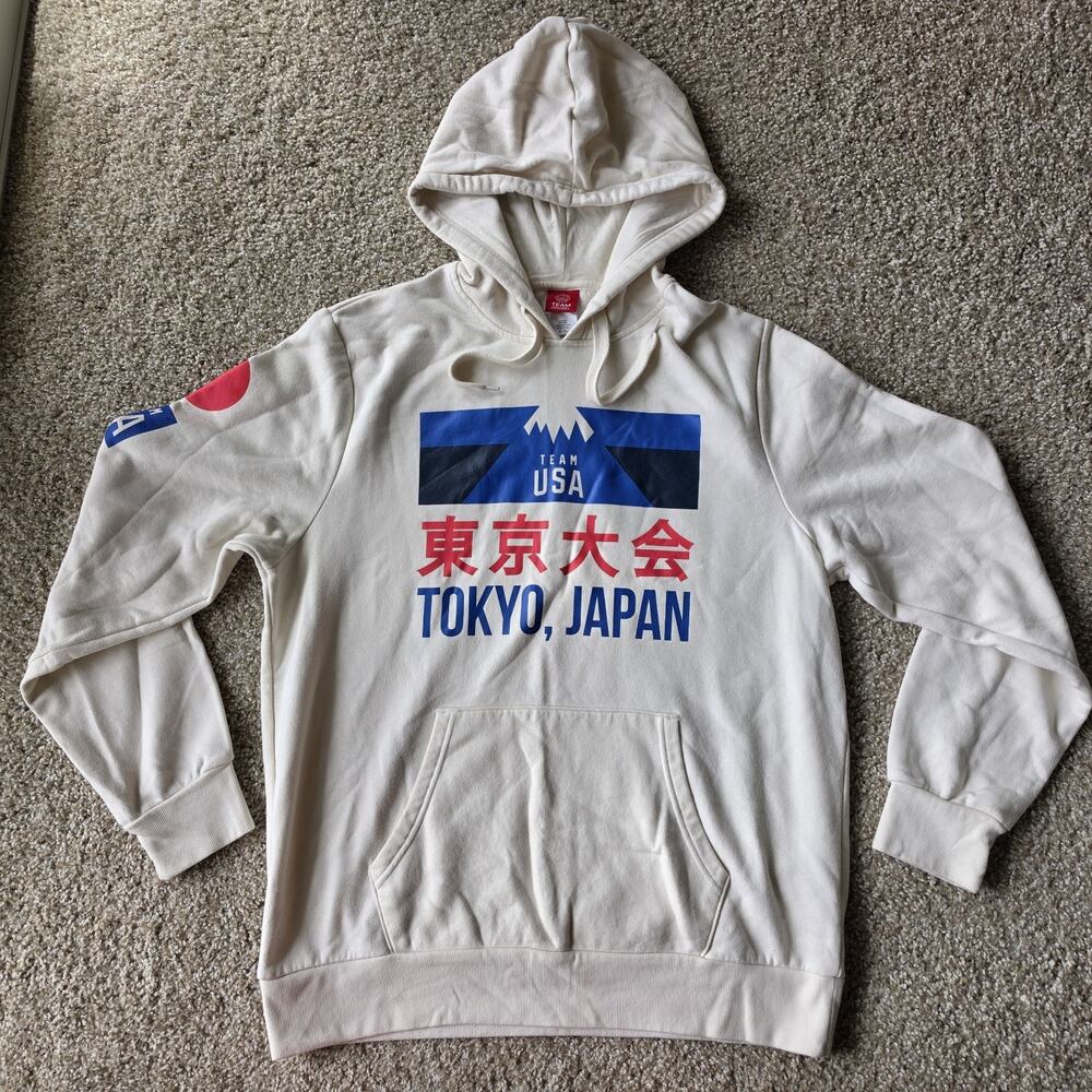 Team USA Apperal - Tokyo, Japan Pullover Hoodie for Mens Olympic Team, Sz XL